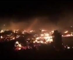 Во Франции сожгли лагерь беженцев